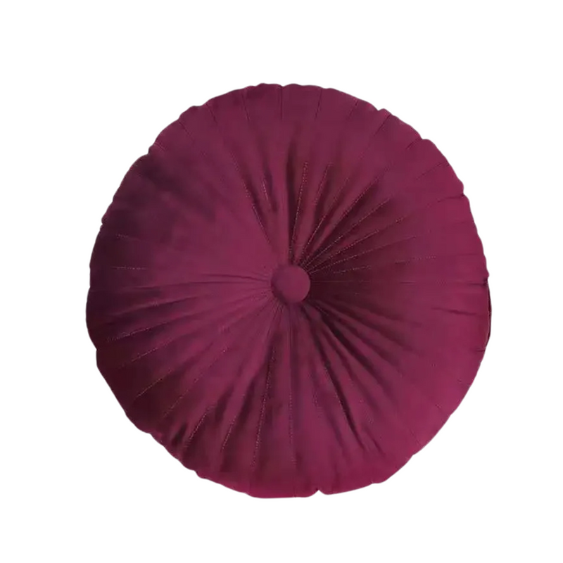 ANYHOUZ Pleated Round Pillow with Soft Cushion Filling
