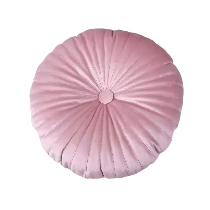 ANYHOUZ Pleated Round Pillow with Soft Cushion Filling