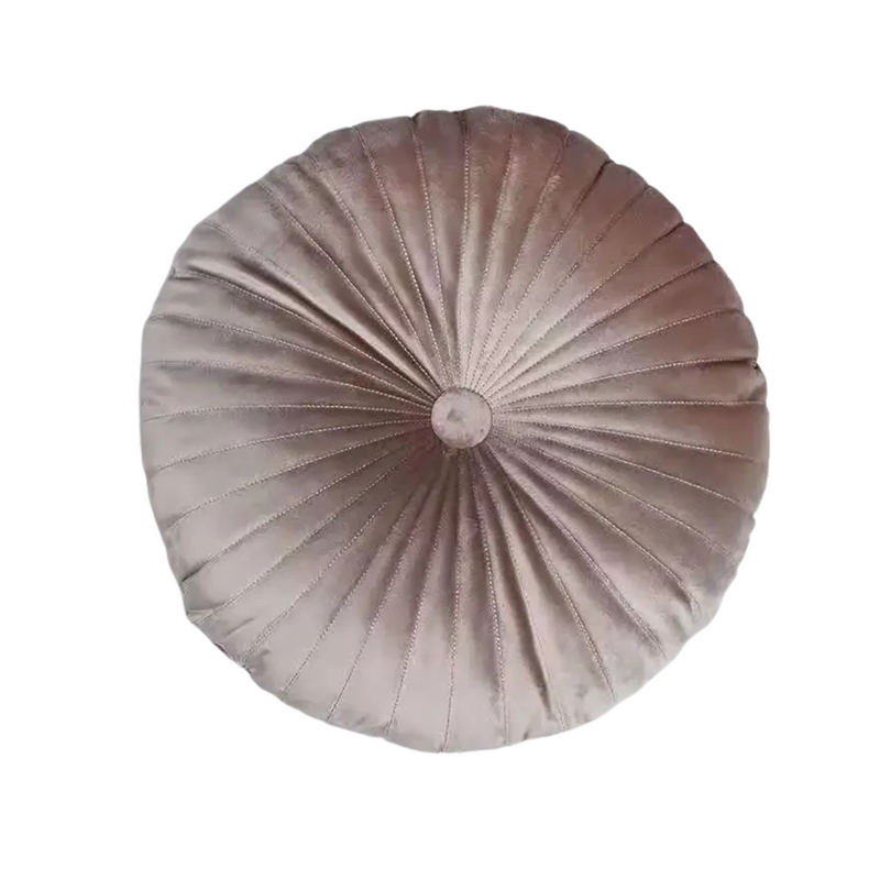 ANYHOUZ Pleated Round Pillow with Soft Cushion Filling