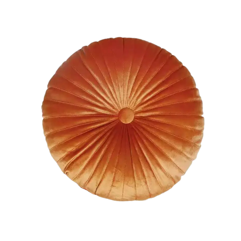 ANYHOUZ Pleated Round Pillow with Soft Cushion Filling