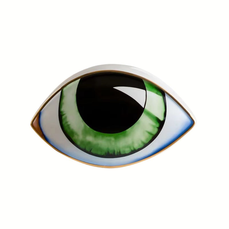 ANYDECO Figurine Ceramic Realistic Evil Eye Statue Home Decor Ornament