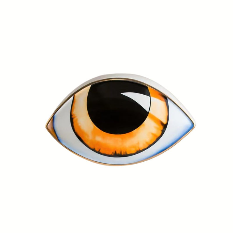 ANYDECO Figurine Ceramic Realistic Evil Eye Statue Home Decor Ornament