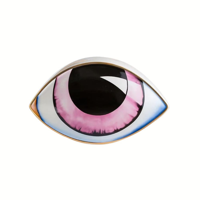 ANYDECO Figurine Ceramic Realistic Evil Eye Statue Home Decor Ornament