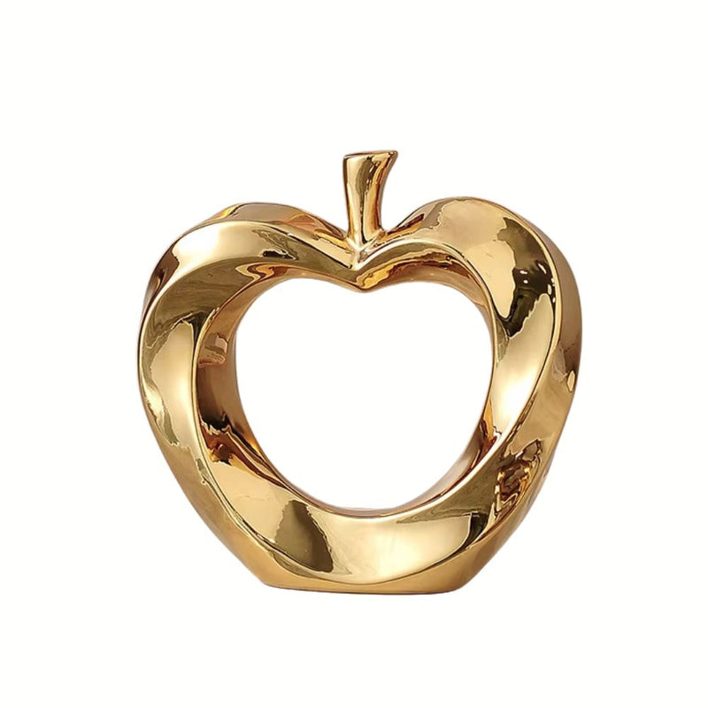 ANYDECO Figurine Gold Apple Nordic Home Decor Sculpture and Ornament