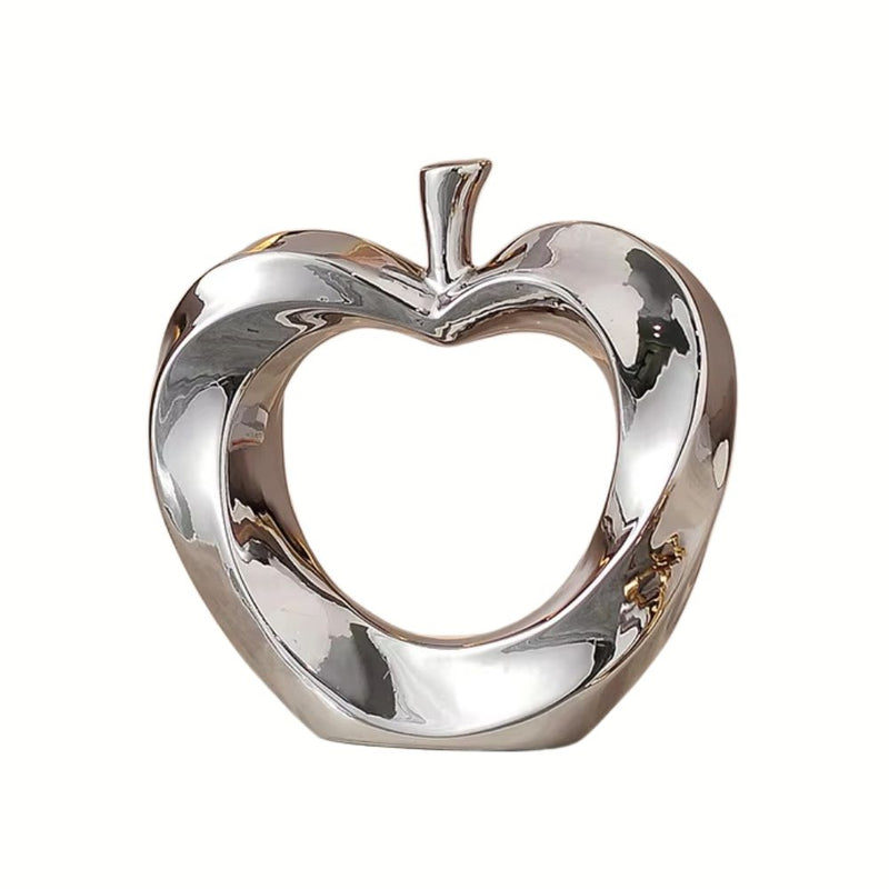 ANYDECO Figurine Silver Apple Nordic Home Decor Sculpture and Ornament