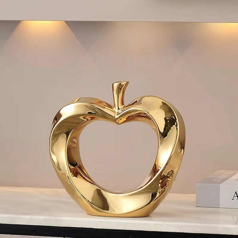 ANYDECO Figurine Gold Apple Nordic Home Decor Sculpture and Ornament