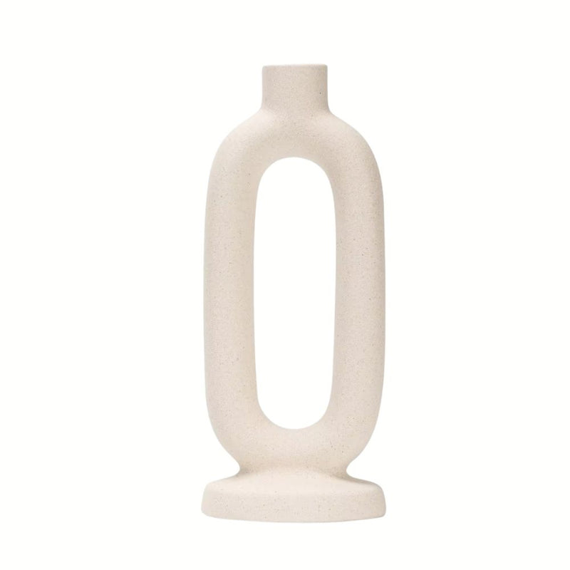ANYDECO Candle Holder White Nordic Ceramic Candlestick Stand Home Decor