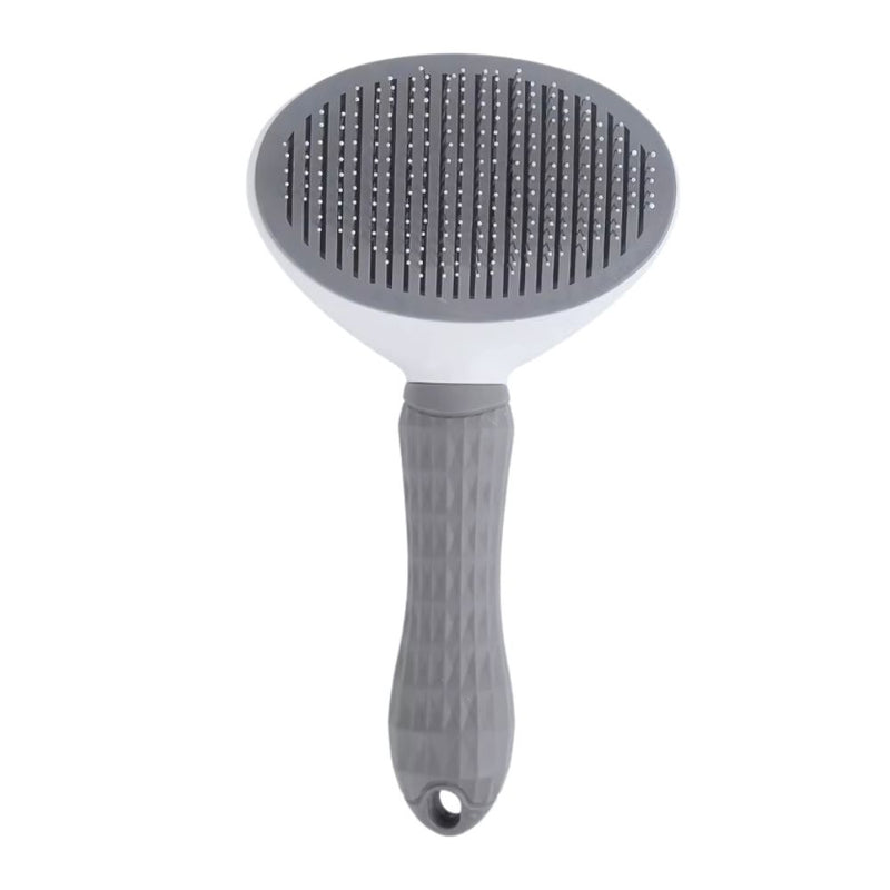 ANYWAGS Pet Brush Self Cleaning Shedding Hair Removal Ergonomic Handle Grooming Tool