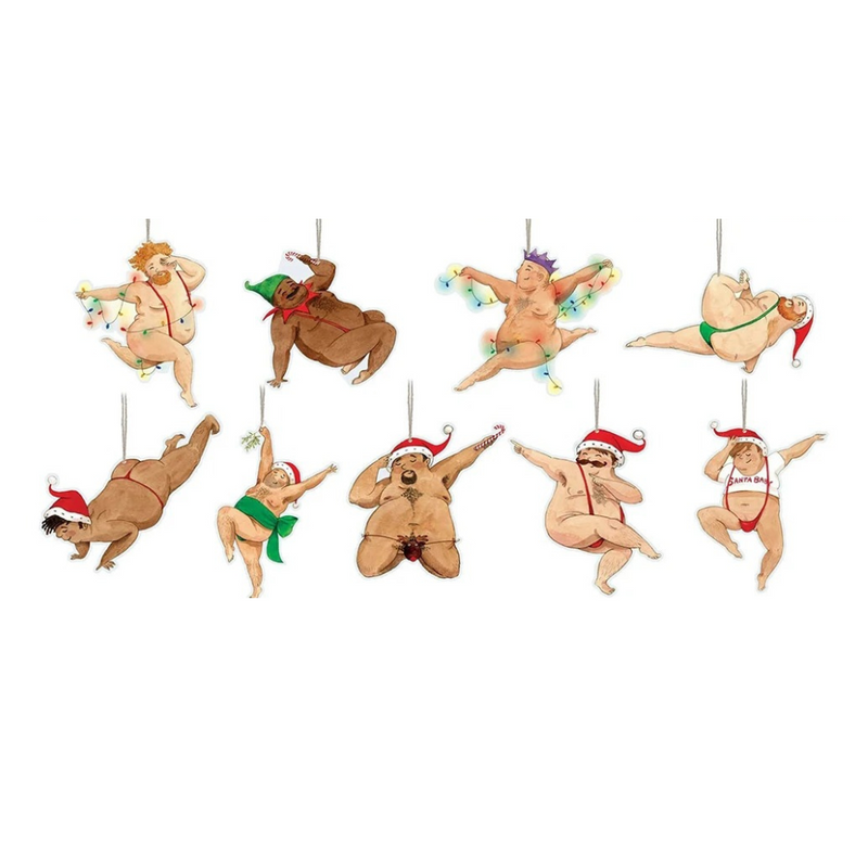 ANYDECO Christmas Funny Hanging Male Female Dance Pendan Ornaments 