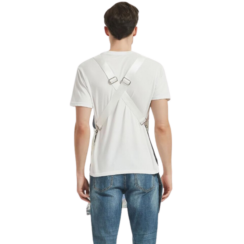 Anypron Laser Barber Apron Waterproof Cross-Back 3 Pockets for Stylists