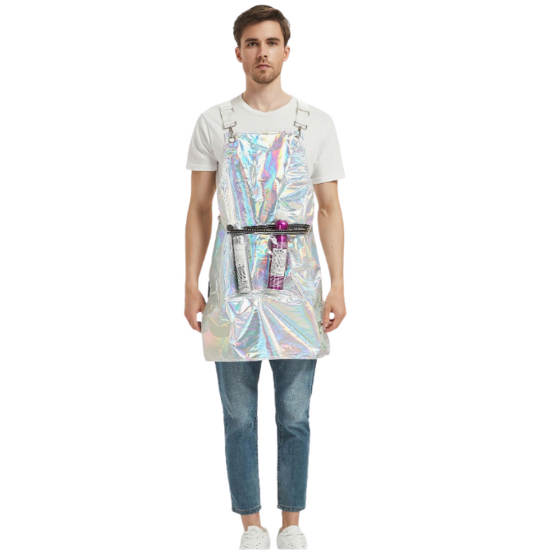 Anypron Laser Barber Apron Waterproof Cross-Back 3 Pockets for Stylists