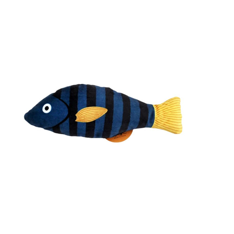ANYWAGS Pet Toys Black Blue Squeaky Sea Fish Shape Sphynx Plush Cat Accessories