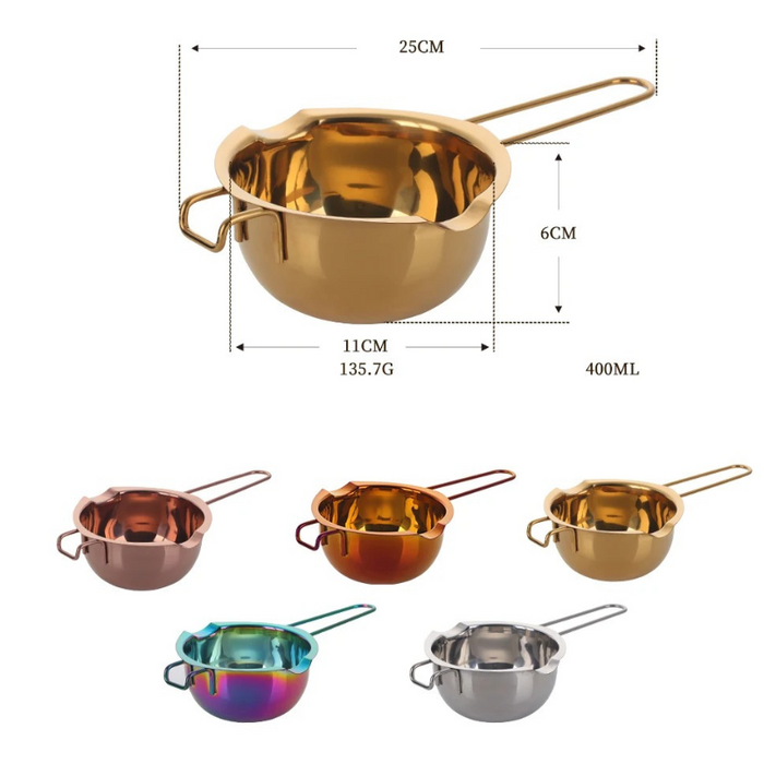 ANYGLEAM Melting Pot 1Pc Rainbow no.3 Chocolate Melt Cookware Kitchen Heating Container Milk Bowl Baking Tool Kitchenware