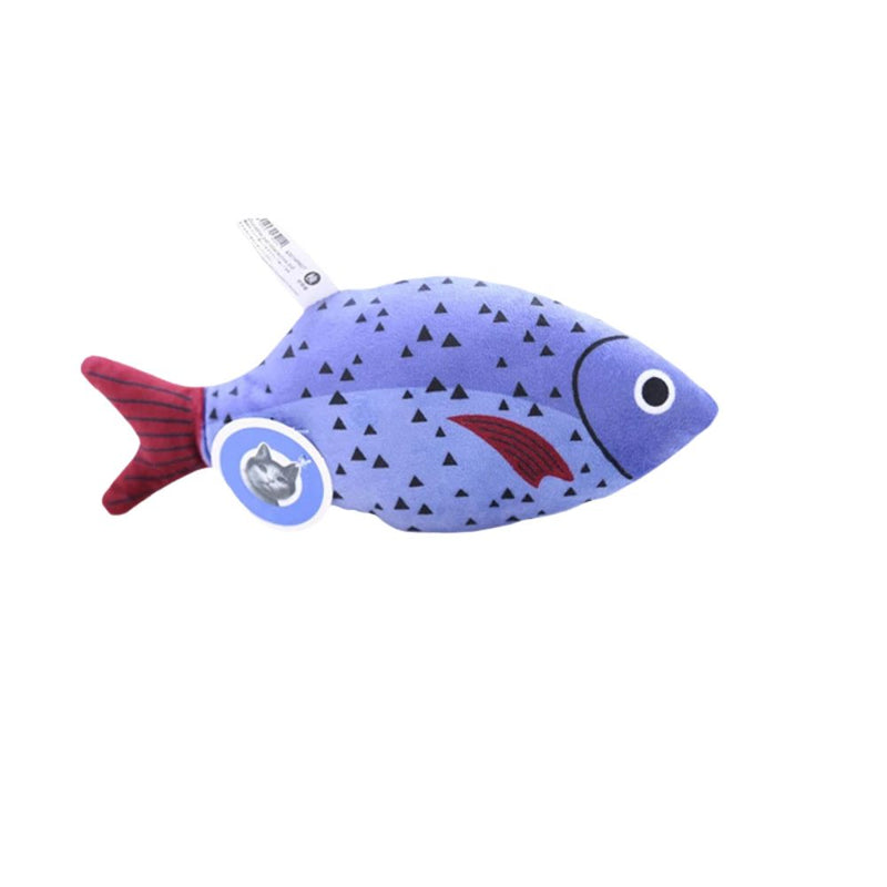 ANYWAGS Pet Toys Purple Squeaky Sea Fish Shape Sphynx Plush Cat Accessories