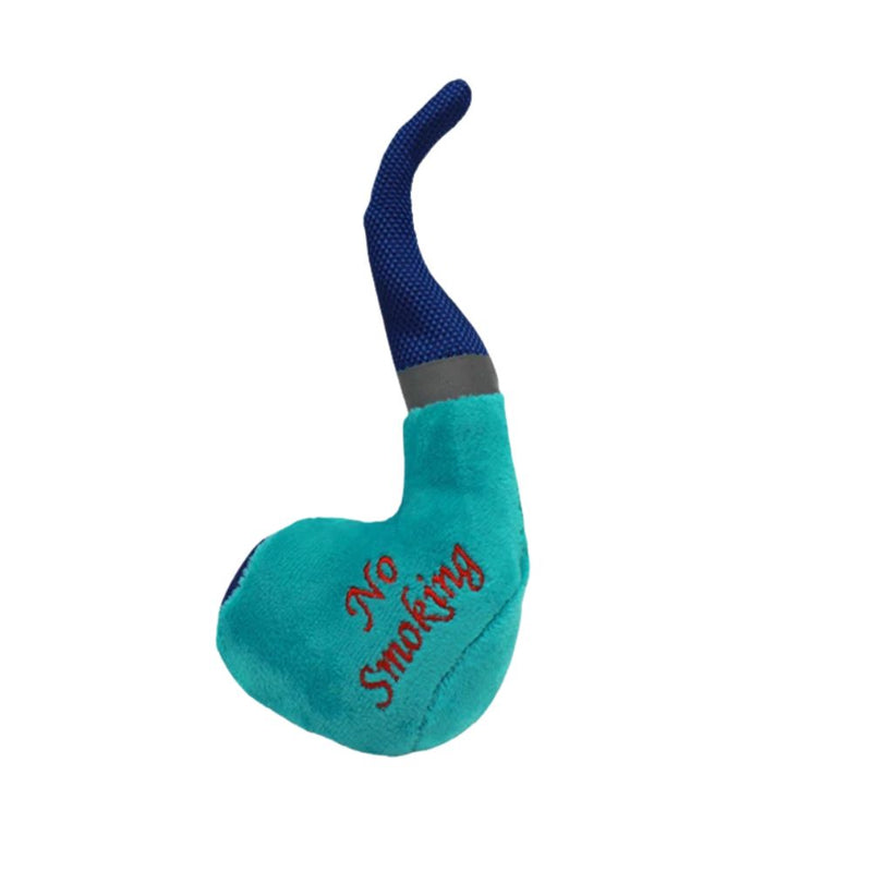 ANYWAGS Pet Toys Blue Green Plush Pipe Horn Squeaky Interactive Accessories