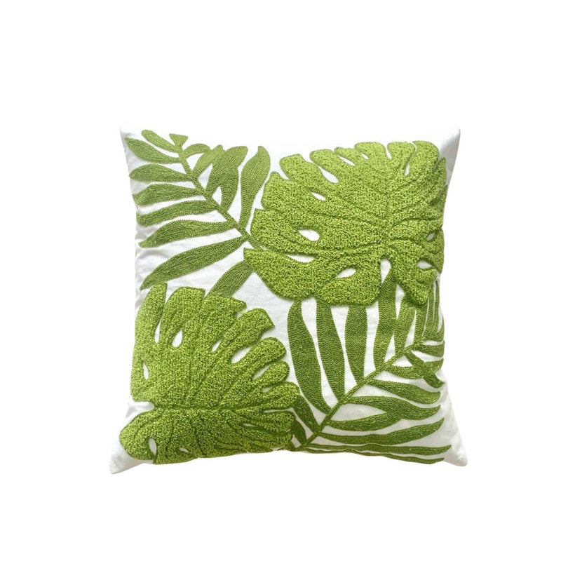 Anypillow Pillowcase 1PC Tropical Leaves Embroidered Decorative Cushion Cover