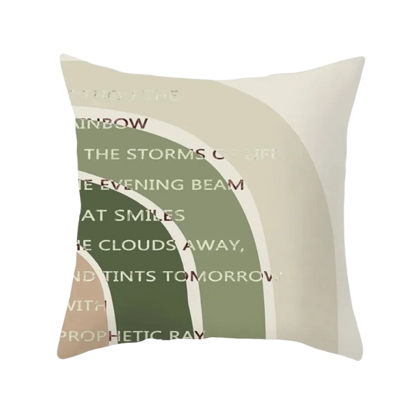 ANYHOUZ Pillowcase Multi Color Rainbow Style Cotton Polyester Cushion Cover