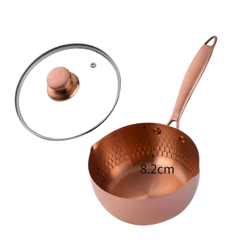 Anygleam Stock Pot Rose Gold Non-Stick Stainless Steel Kitchen Snow Pan Noodle Soup with Lid Cooker Universal Cookware