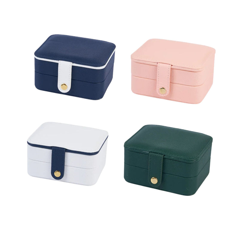 Anyvogue Jewelry Box Small Minimalist Leather Case Storage Accessories