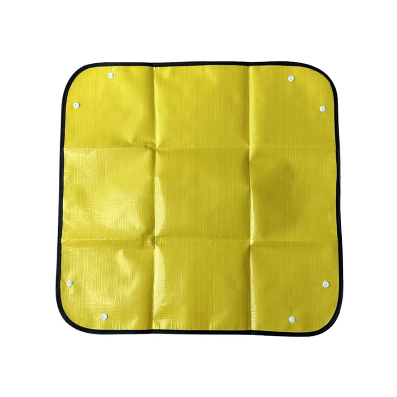 ANYHOUZ Garden Planting Mat Yellow Orange Foldable Potting Tray Reusable Waterproof Transplanting Pad