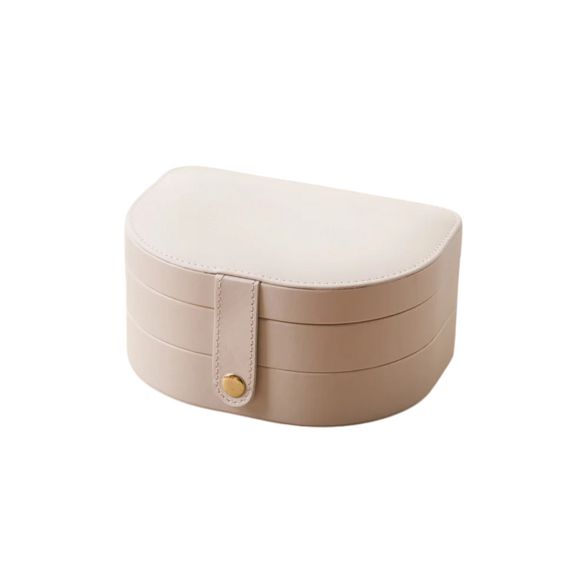 Anyvogue Jewelry Box Half Circle Fliptop Cassette Button Organizer