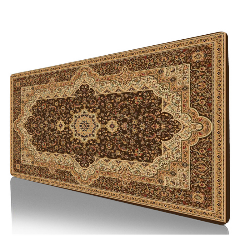 ANYMOB Mouse Pad Brown 290X250X2MM Persian Rug Mouse Full Desk Pad Mat Gaming Rubber Protector