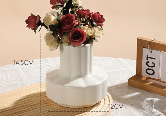 ANYDECO Flower Vase Coral Red Small Nordic Style Pot Home Decor