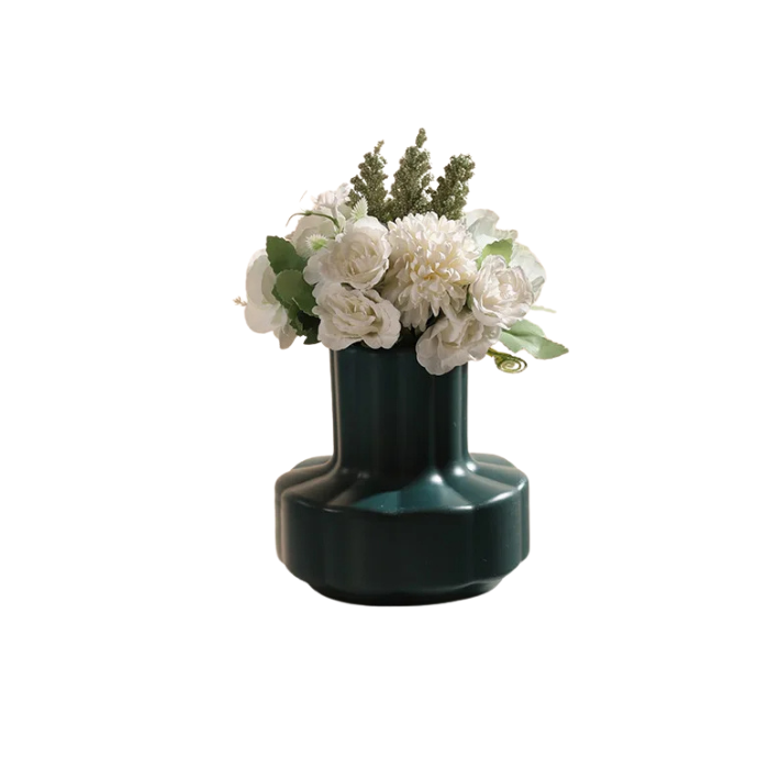 ANYDECO Flower Vase Navy Blue Small Nordic Style Pot Home Decor