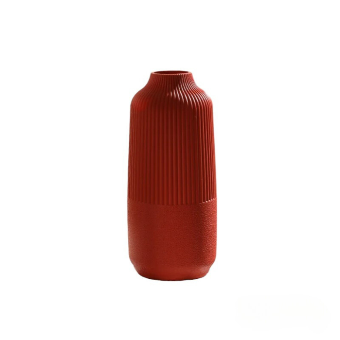 ANYDECO Flower Vase Rosy Red Large Nordic Style Pot Room Home Decor