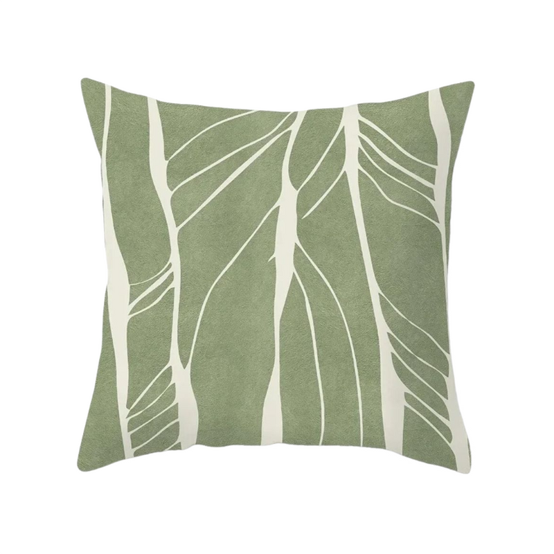 ANYHOUZ Pillowcase Sage Green Veins Pattern Cotton Polyester Cushion Cover
