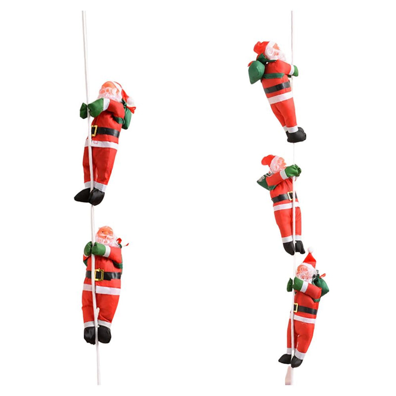 ANYDECO Christmas Tree Pendant Santa Claus Climbing Rope Hanging Holiday Ornament