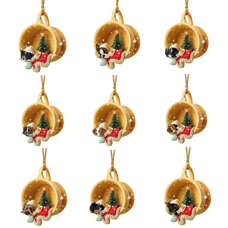 ANYDECO Christmas Dog Hanging Pendant Ornaments Decorative Supplies