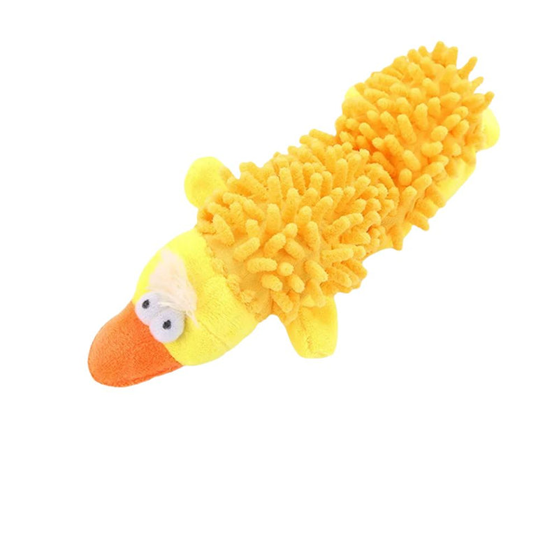 ANYWAGS Pet Toys Yellow Plush Squeaky Duck Soft Play Gear