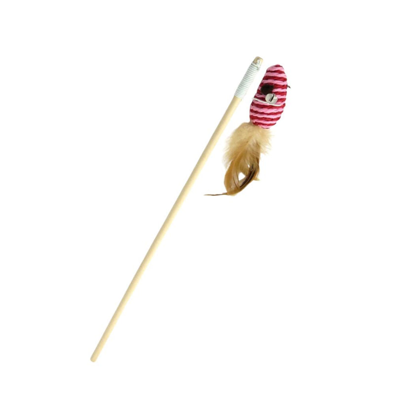 ANYWAGS Pet Toys Catcher Stick Wood Red Mouse Interactive Accessories