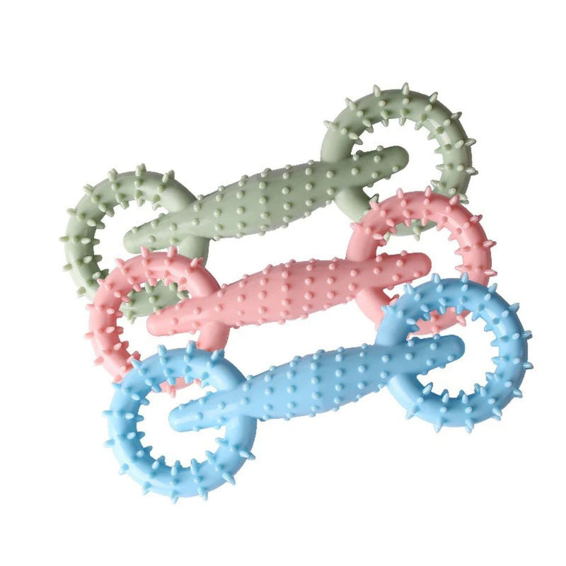 ANYWAGS Pet Toys Newest Clean Teeth Safety TPR Wheel Training Fetch