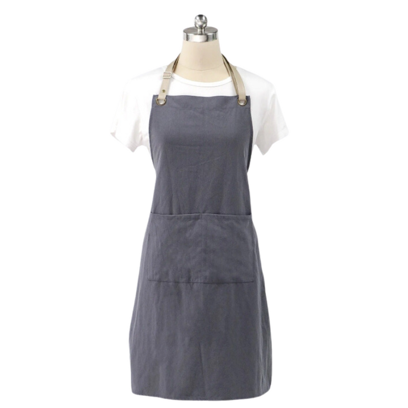 Anypron Kitchen Apron Adjustable Neckband for Men Women Chef Cafe