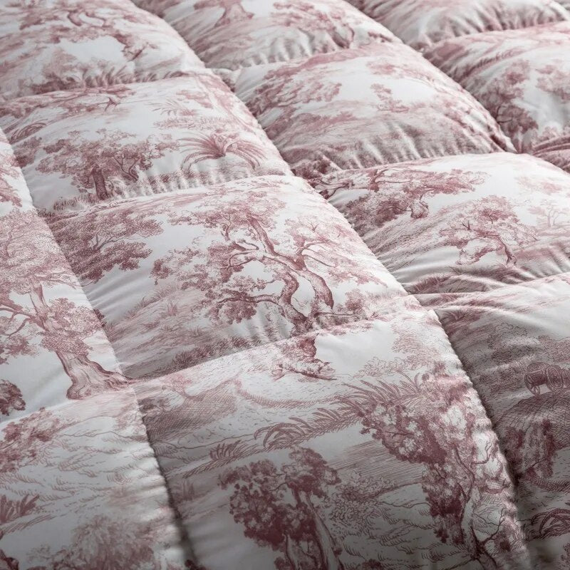 ANYHOUZ Duvet Cover Rose Gold Cloudy Fluffy Puffer Bed Comforter 200X230cm