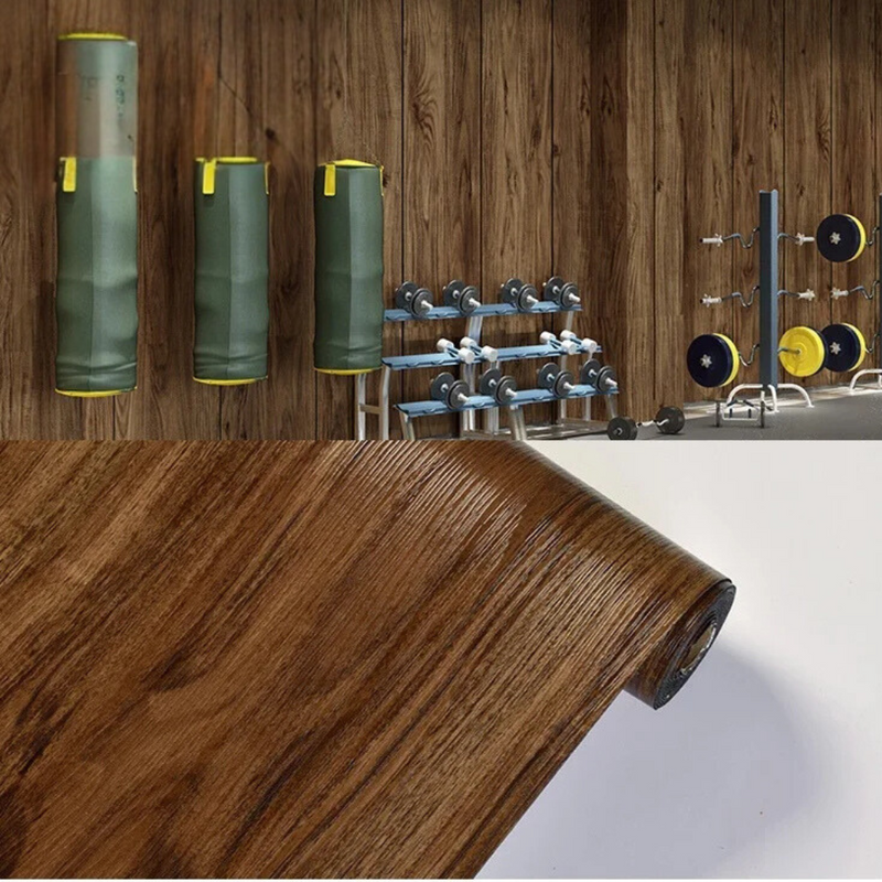 ANYHOUZ Vinyl Floor Tile 40x300cm Dark Brown Wood Grain Waterproof