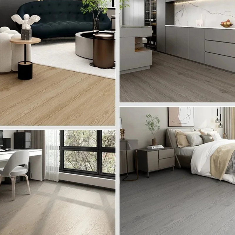 ANYHOUZ Vinyl Floor Tile 40x300cm Dark Brown Wood Grain Waterproof