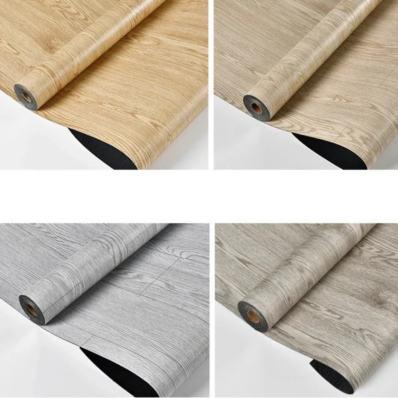 ANYHOUZ Vinyl Floor Tile 40x300cm Dark Brown Wood Grain Waterproof