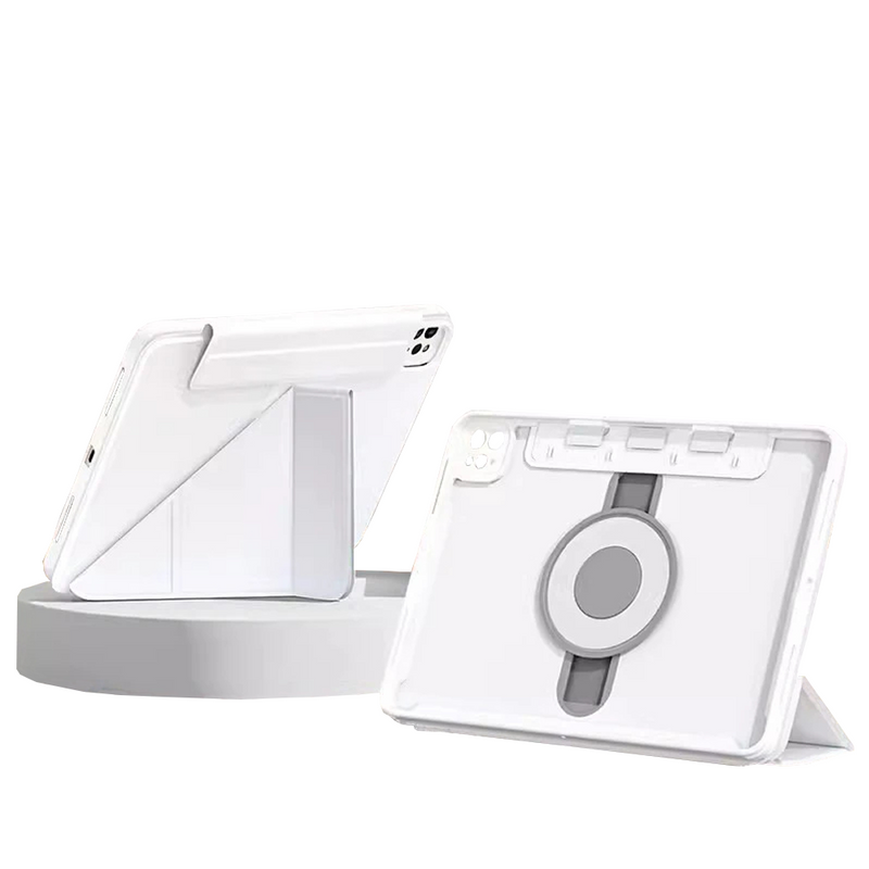 ANYMOB  iPad Case White Magnetic Detachable Keyboard with Slide Rail and Protective Cover