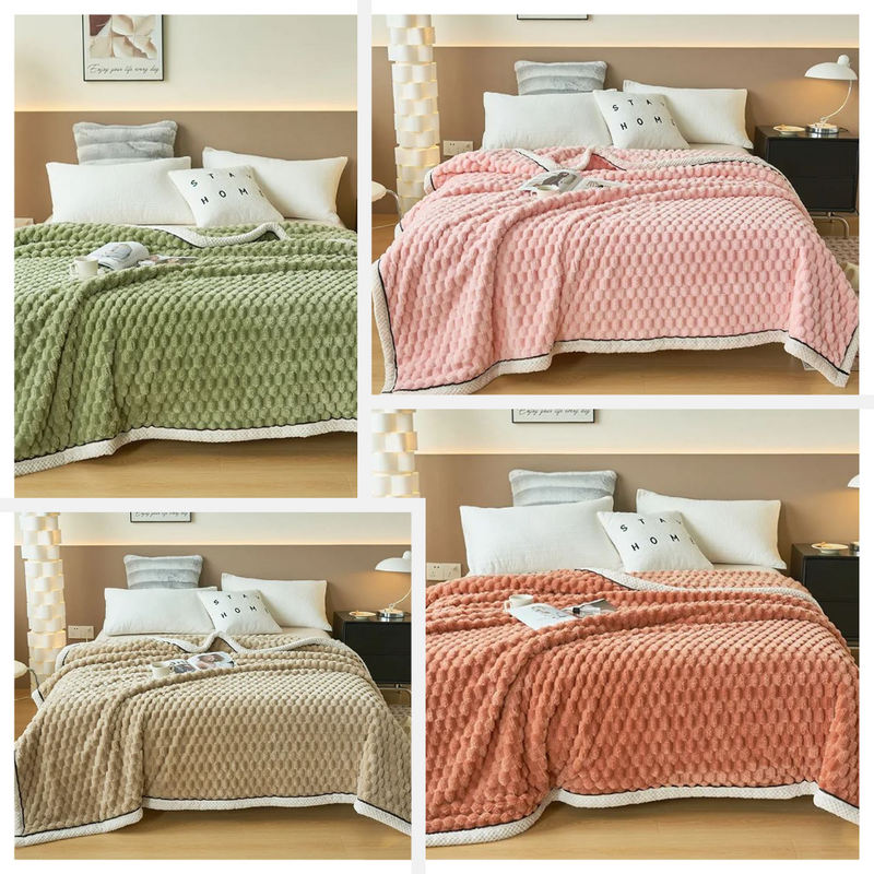 Anycozy Pink Velvet Soft Fluffy Warm Throw Blanket