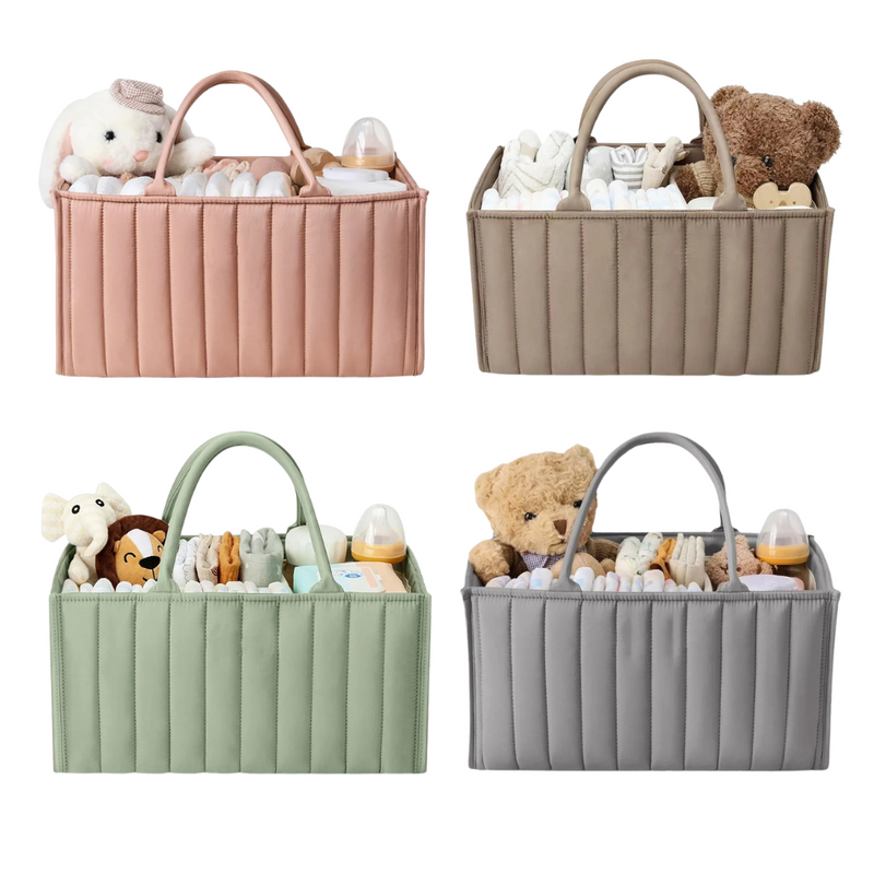 Anysort Mommy Diaper Bag Rectangular Line Pattern Basket Storage Stackers And Caddies Storage Organizer