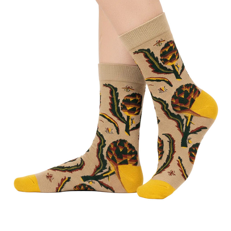 Anyfootwear 5 Pairs Size 5-9 Fashion Socks Combed Cotton Art Abstract Round Flowers Oil Painting Novelty Happy Funny Christmas Gift for Women
