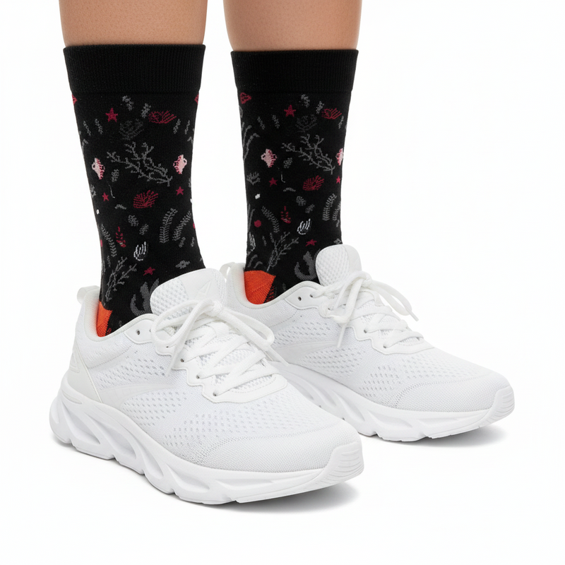 Anyfootwear 5 Pairs Size 5-9 of Fashion Long Sock Cartoon Personalized Creative Random Plants For Men Woman Foot Cold Winter Warm Comfortable Accessories
