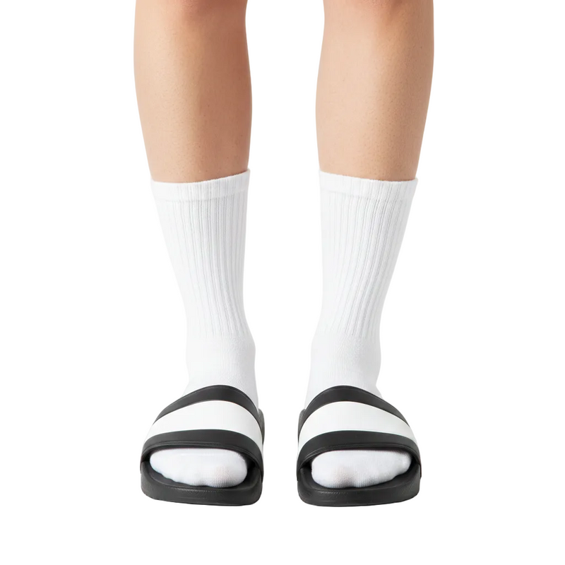 Anyfootwear 5 Pairs Size 6-9 Fashion Socks High Quality Office Sports Business Long Socks Cotton Solid Colors Skateboard Knitted Casual White