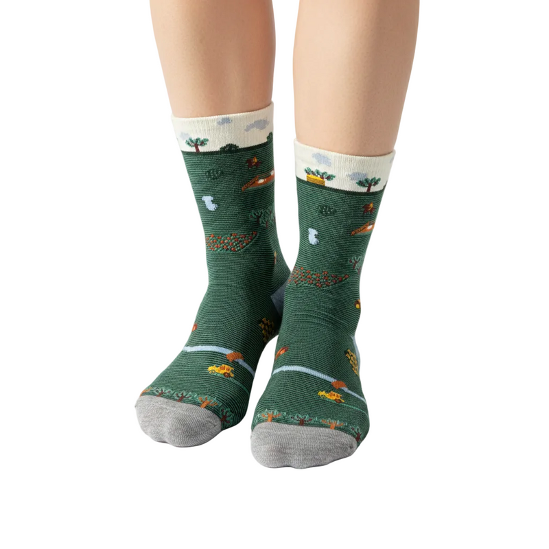 Anyfootwear 5 Pairs Size 5-9 Fashion Long Sock Cartoon Personalized Creative Nature Farm Print For Men Woman Foot Cold Winter Warm Comfortable Accessories