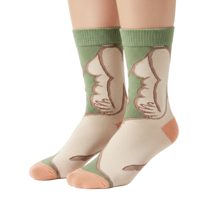 Anyfootwear 5 Pairs Size 5-9 Fashion Long Sock Cartoon Personalized Creative Nature Human Body For Men Woman Foot Cold Winter Warm Comfortable Accessories