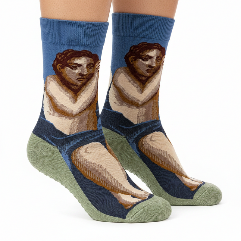 Anyfootwear 5 Pairs Size 5-9 Fashion Long Sock Cartoon Personalized Creative Nature Lady Print For Men Woman Foot Cold Winter Warm Comfortable Accessories
