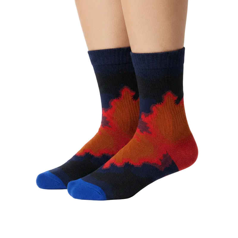 Anyfootwear 5 Pairs Size 5-9 Fashion Long Sock Cartoon Personalized Creative Nature Orange Abstract For Men Woman Foot Cold Winter Warm Comfortable Accessories